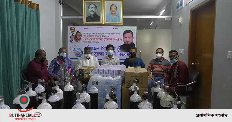 করোনা রোগীদের পাশে সংসদ সদস্য বীর মুক্তিযোদ্ধা ইঞ্জিনিয়ার মোজাফ্ফর হোসেন
