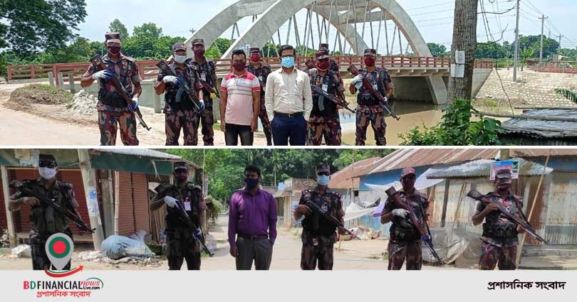 রাজবাড়ীতে করোনা সংক্রমণ রোধে জেলা ও উপজেলার বিভিন্ন পয়েন্টে সক্রিয় আইন-শৃঙ্খলাবাহিনী