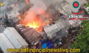 সাততলা বস্তিতে আগুন