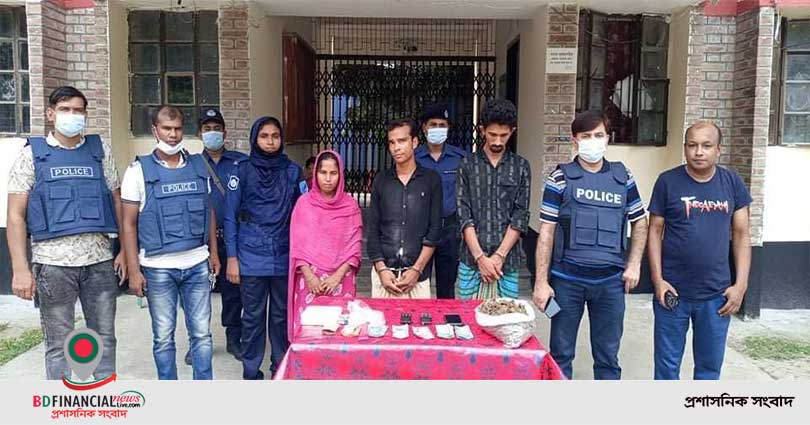 ফরিদপুরের সালথায় মাদকসহ আটক ৩